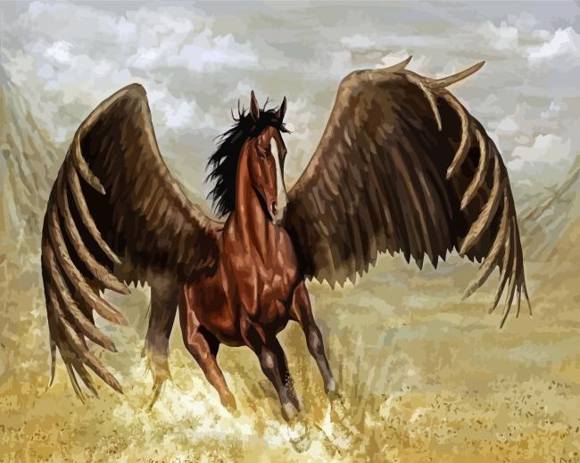 Brown Pegasus Paint By Number