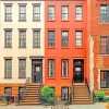 Building Front of a New York Brownstone Apartment paint by numbers