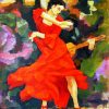 Dancer In Red Dress Paint By Number