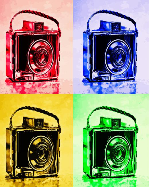 Camera Pop Art paint by numbers