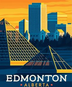 Canada Edmonton Poster Paint By Number