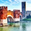 Castelvecchio Bridge Verona paint by numbers