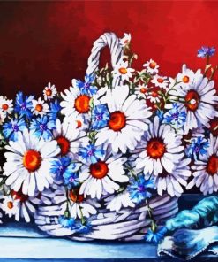 Chamomile Basket paint by numbers