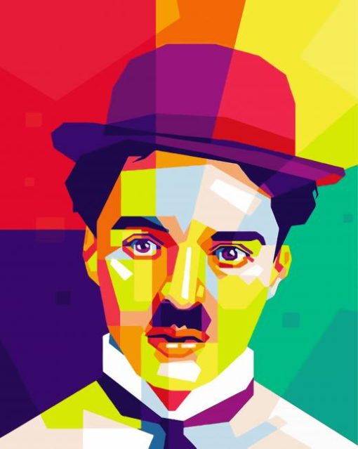 Charlie Chaplin Pop Art paint by numbers