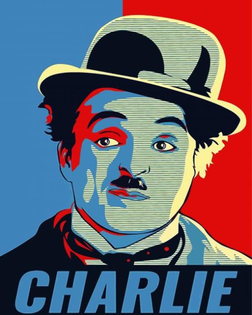 Charlie Chaplin Poster paint by numbers