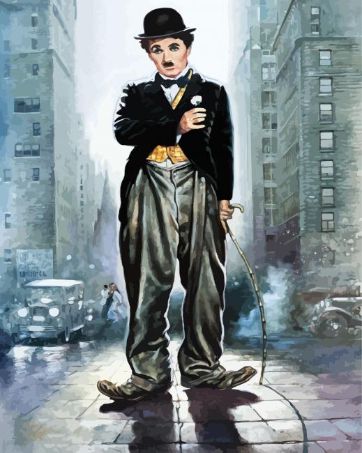 Charlie Chaplin paint by numbers