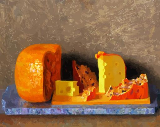 Cheese Still Life paint by numbers
