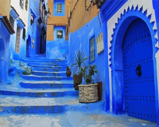 Chefchaouen paint by numbers