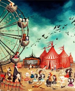 Ferris Wheel Circus Paint By Number