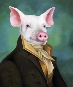 Classy Mister Pig Paint By Number