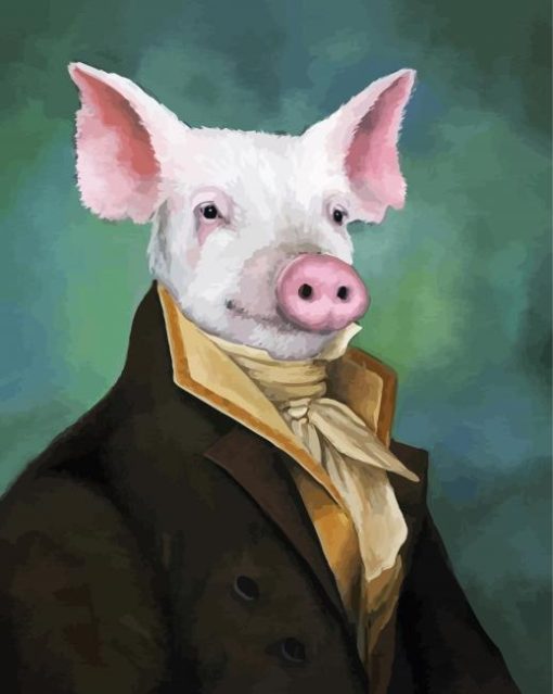 Classy Mister Pig Paint By Number