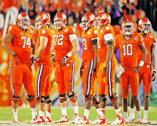 Clemson Tigers Football Team Paint By Number