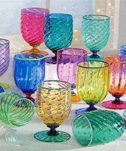 Colorful Glassware paint by numbers