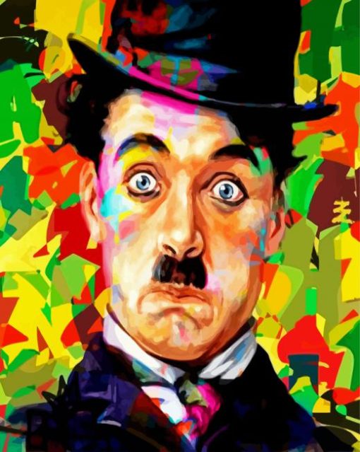 Colorful Chaplin paint by numbers