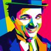 Colorful Charlie Chaplin paint by numbers