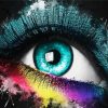 Colorful Eye Splash Art Paint By Number