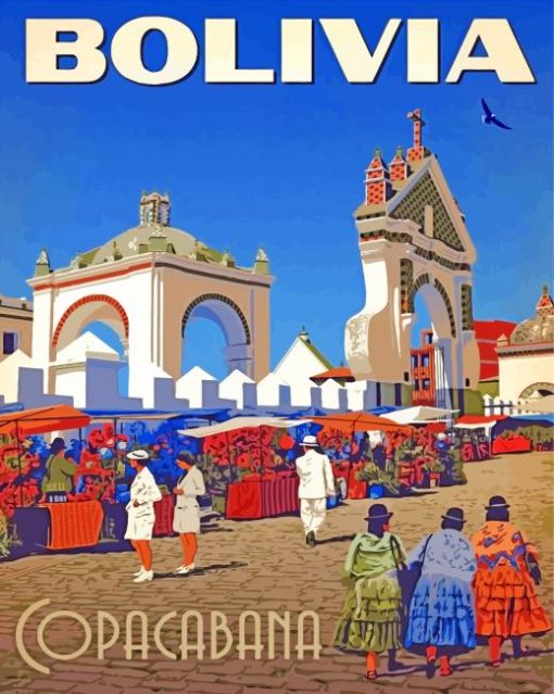 Copacabana Bolivia Poster paint by numbers