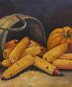 Corn And Pumpkin Paint By Numbers