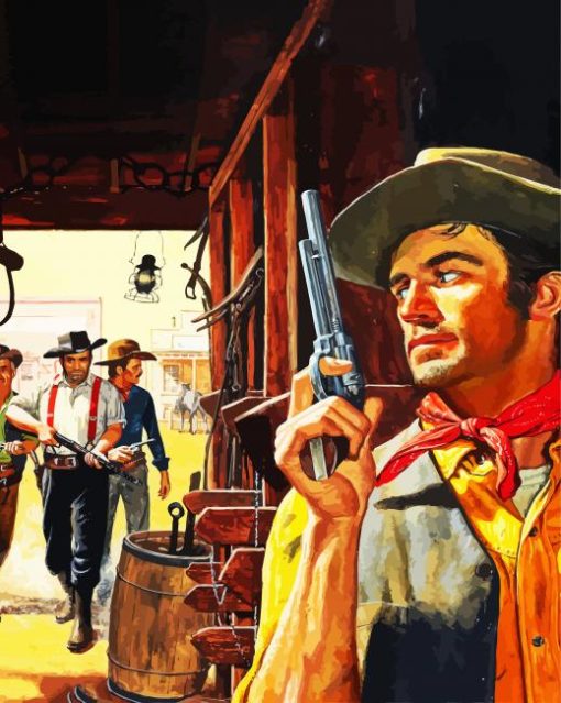 Cowboy Gunslingers Paint By Number