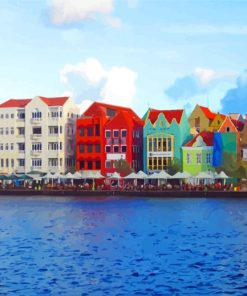 Curacao Colorful Building Paint By Number