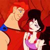 Disney Hercules and Megara pain by numbers