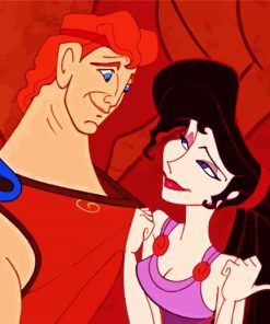 Disney Hercules and Megara pain by numbers