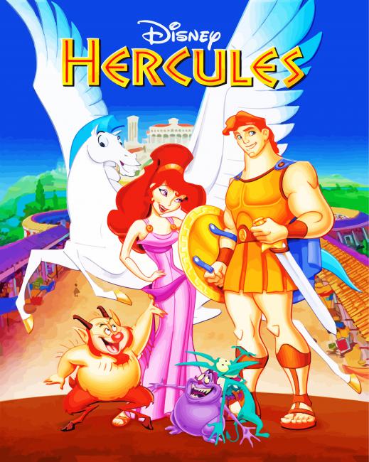 Disney Hercules Film paint by numbers