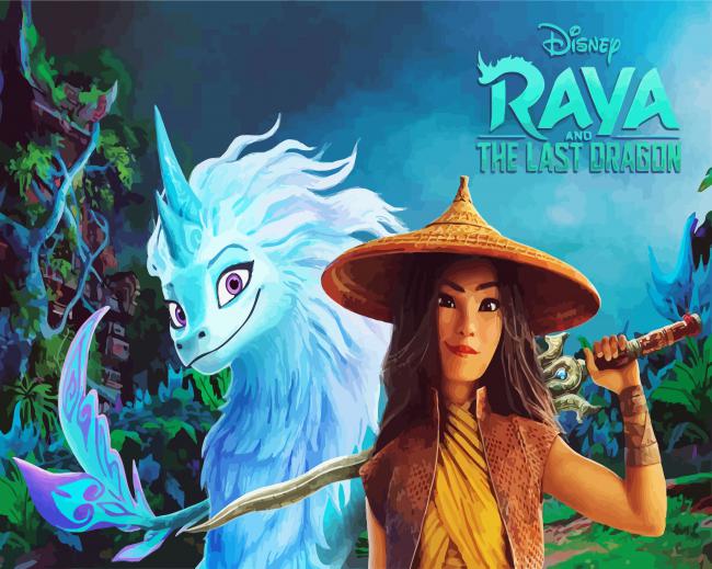 Disney Raya and The Last Dragon paint by numbers
