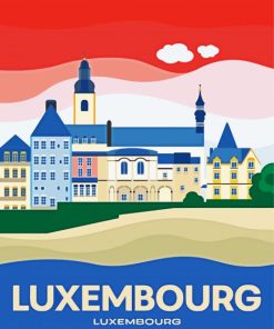 Europe Luxembourg Poster paint by numbers