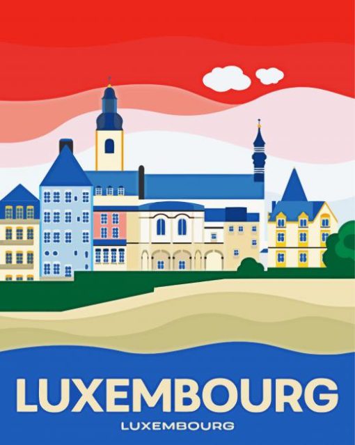 Europe Luxembourg Poster paint by numbers