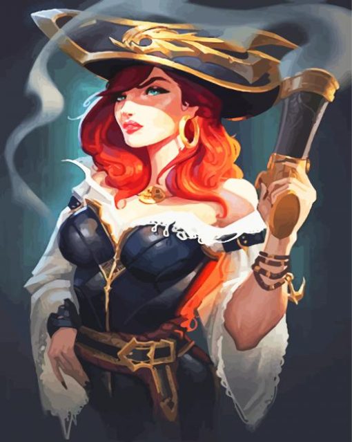 Female Pirate Paint By Number