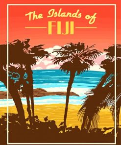 Fiji Island Poster paint by numbers