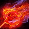 Flaming Rose paint by numbers