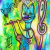 Flutist Cat paint by numbers