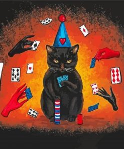 Gamblin Cat Paint By Number