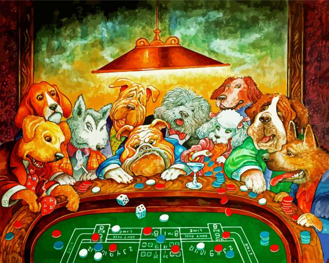Gamblin Dogs Paint By Number