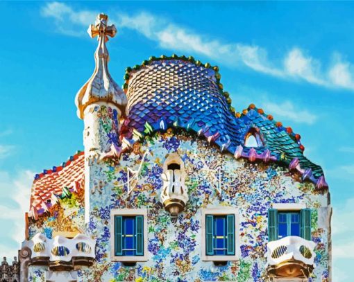 Gaudi Casa Batllo Barcelona Paint By Number