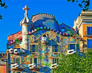 Gaudi Casa Batllo Spain paint by numbers