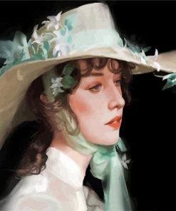 Girl with Hat paint by numbers