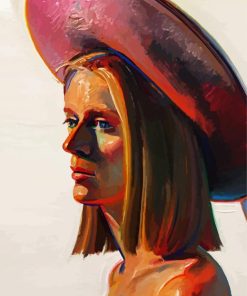 Girl with Pink Hat by Thiebaud paint by numbers