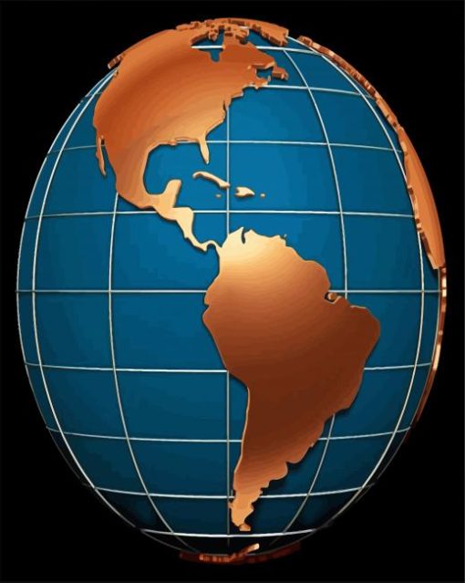 Globe Earth Paint By Number