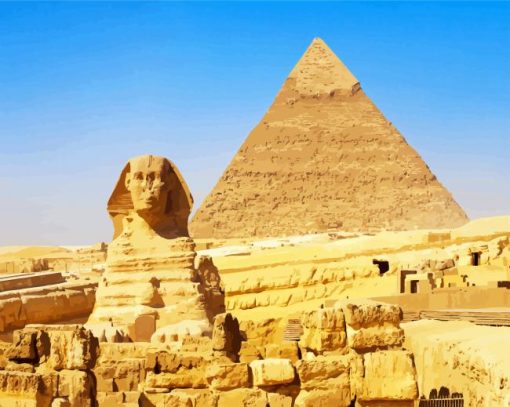 Great Sphinx Giza paint by numbers