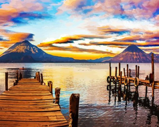 Guatemala Lake Atitlan Paint By Number