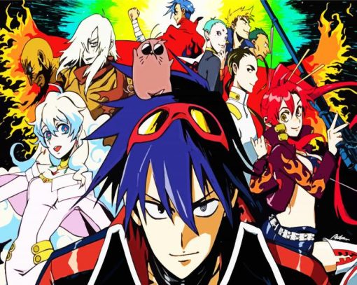 Gurren Lagann Anime Characters Paint By Number