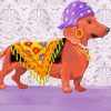 Gypsy Dachshund Dog Paint By Number
