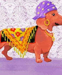 Gypsy Dachshund Dog Paint By Number
