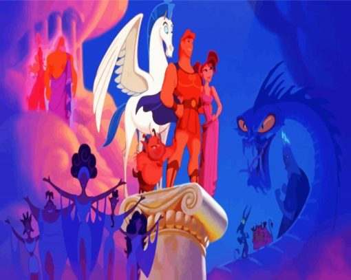 Hercules Disney Film paint by numbers