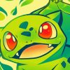 Illustration Bulbasaur paint by numbers