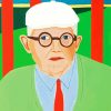 Illustration David Hockney paint by numbers