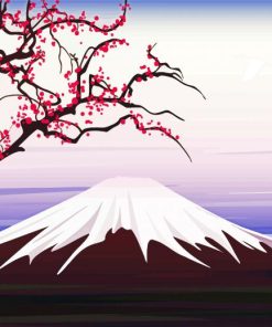 Illustration Mt Fuji Paint By Number